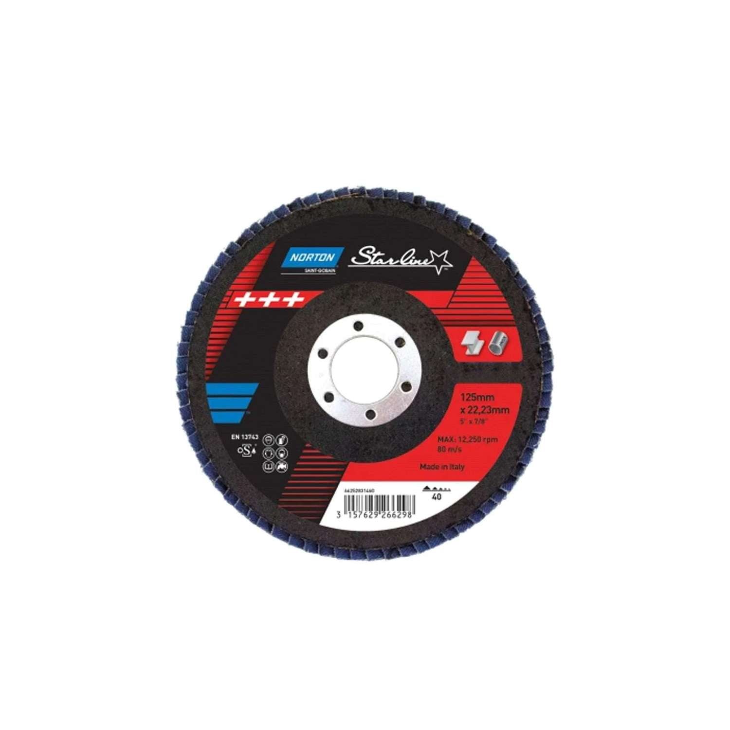 Flap disc with plastic backing 115x22 R842 - Norton