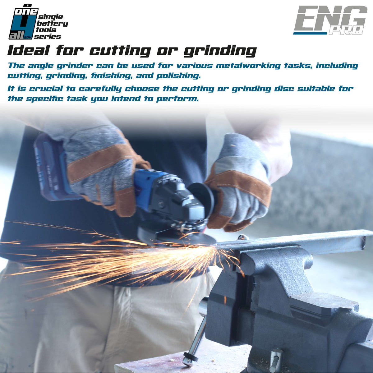 Angle Grinder professional 125mm ONE4ALL - ENG PRO 1B20-SA12