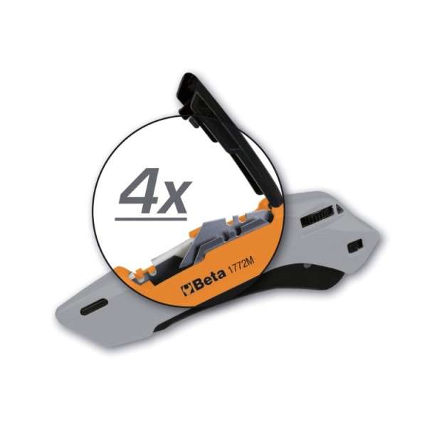 Automatic safety retractable blade cutter supplied with 4 blades - 1772M Beta