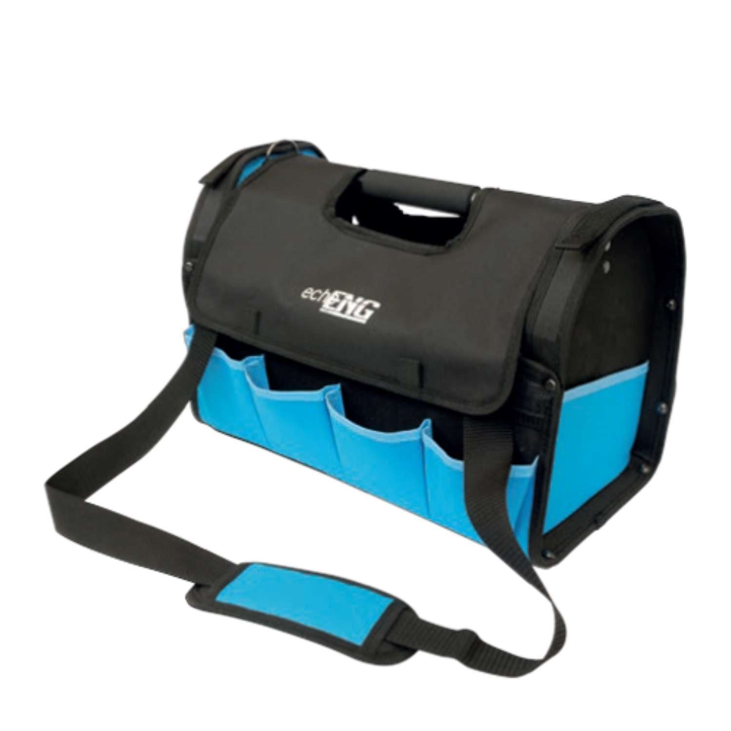Professional work tool bag with steel handle