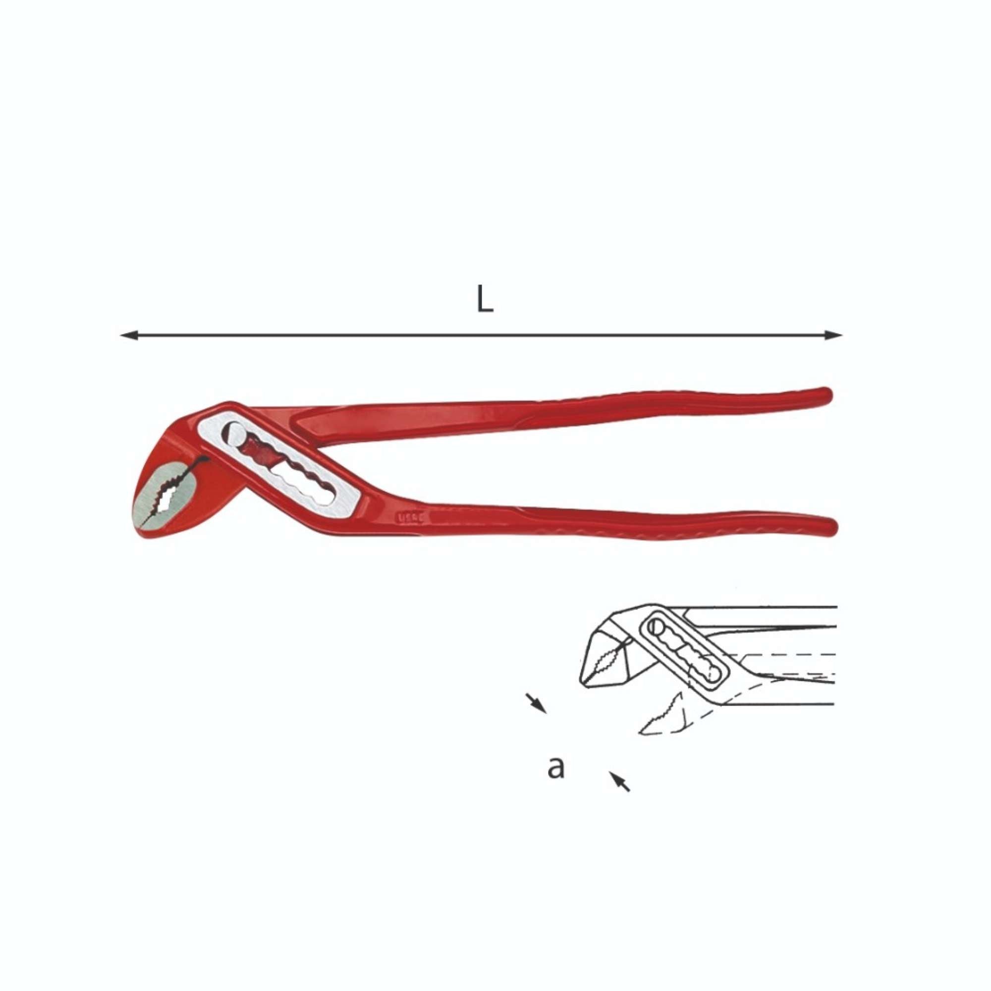 Adjustable pliers with closed hinge - Usag 180 V