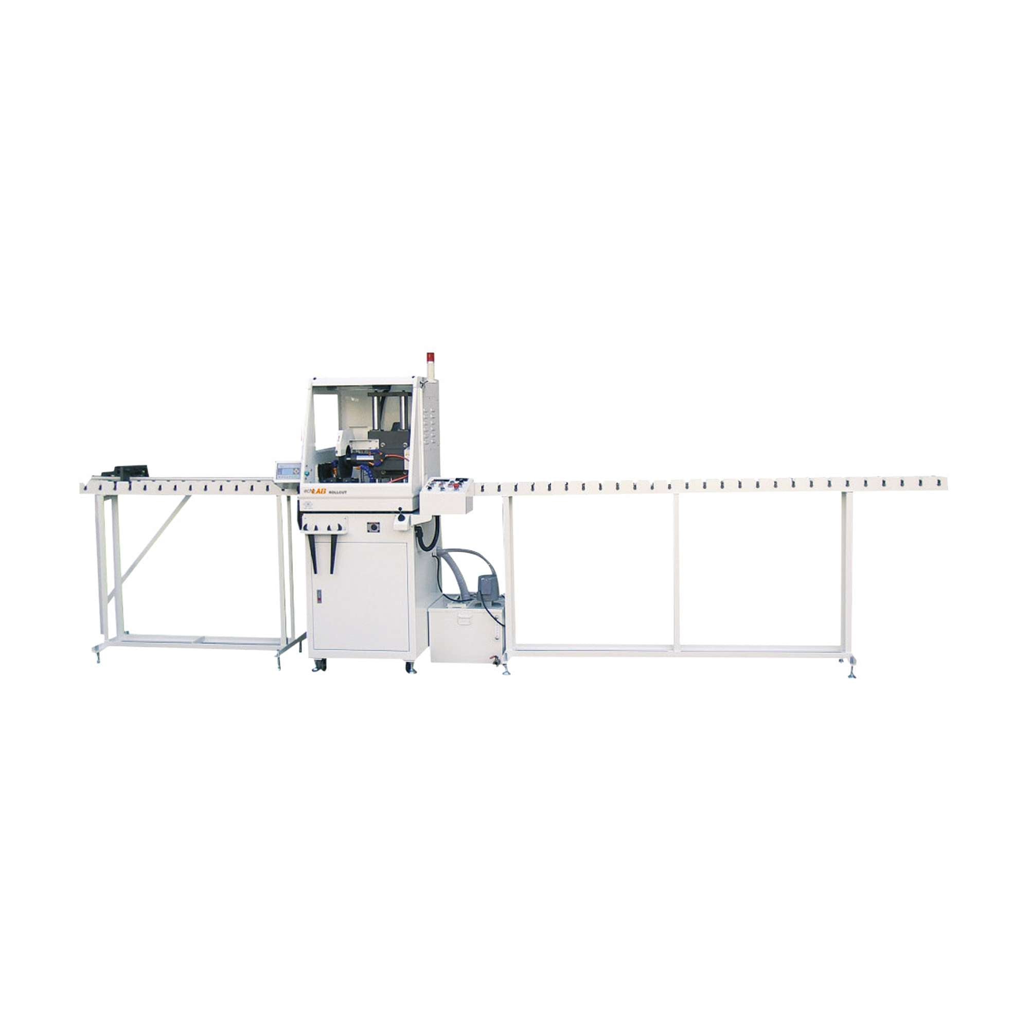 Fully-automatic cutting system with roller table for latral feeding from  200mm to 280mm - echoLAB