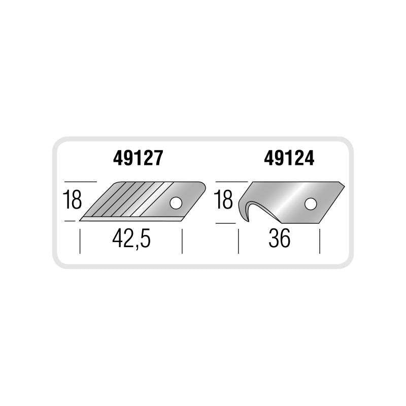 Pack of 3 replacement hook blades - 49124 Metrica
