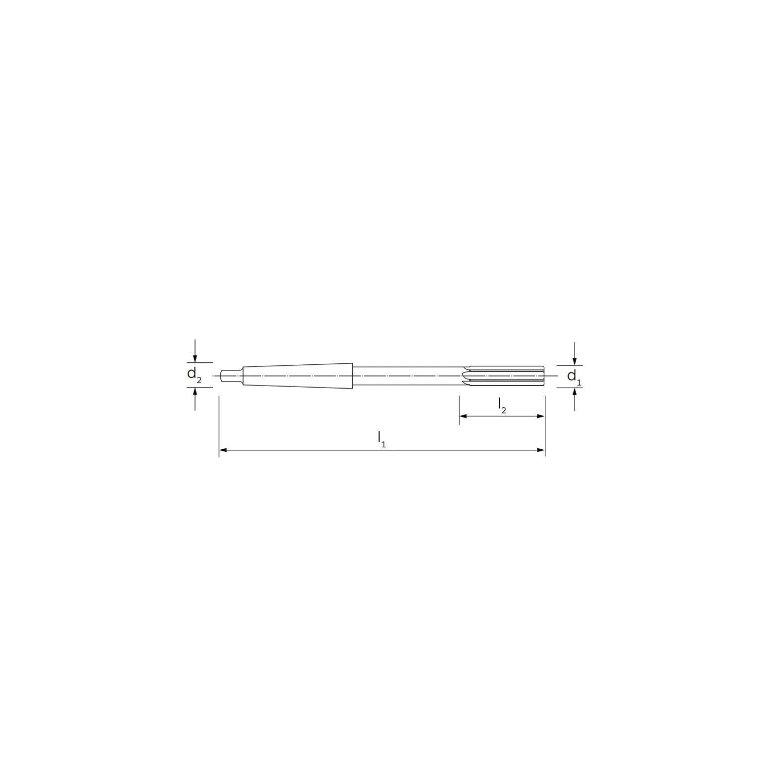 Machine reamer for general applications DIN 208 - ILIX