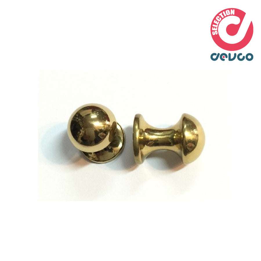 Polished brass cabinet knob 18 mm - Valli&Colombo - B128 - YELLOW