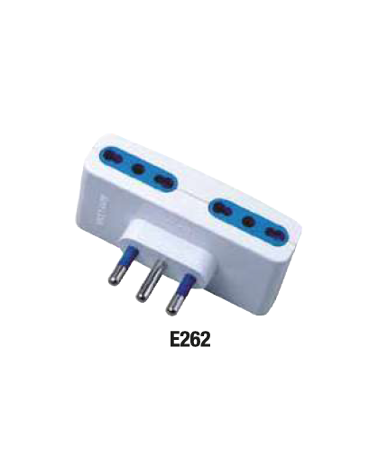 Multiple 16A adapter + 4 two-pin outlets White CFG E262