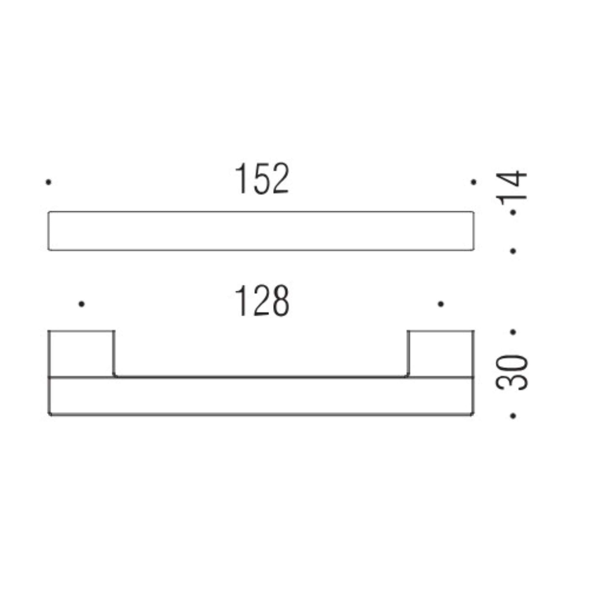 Handle f133/e int.128 cr chrome - f133/e-cr