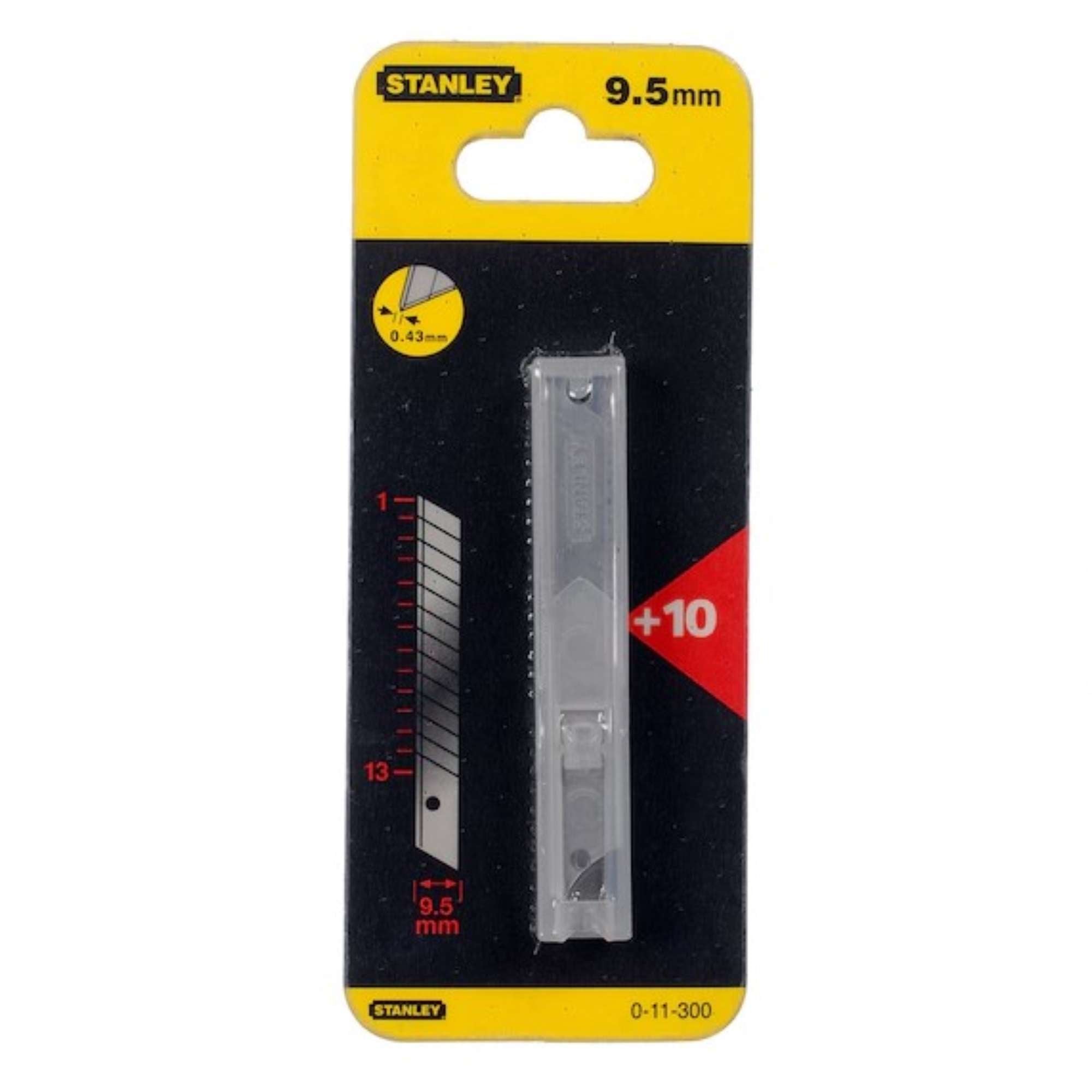 Dispenser blades 9mm for cutters 10 pieces - Stanley 0-11-300