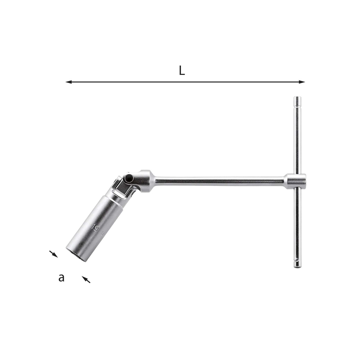 Articulated T-wrenches with hexagonal male 273 Usag U0273