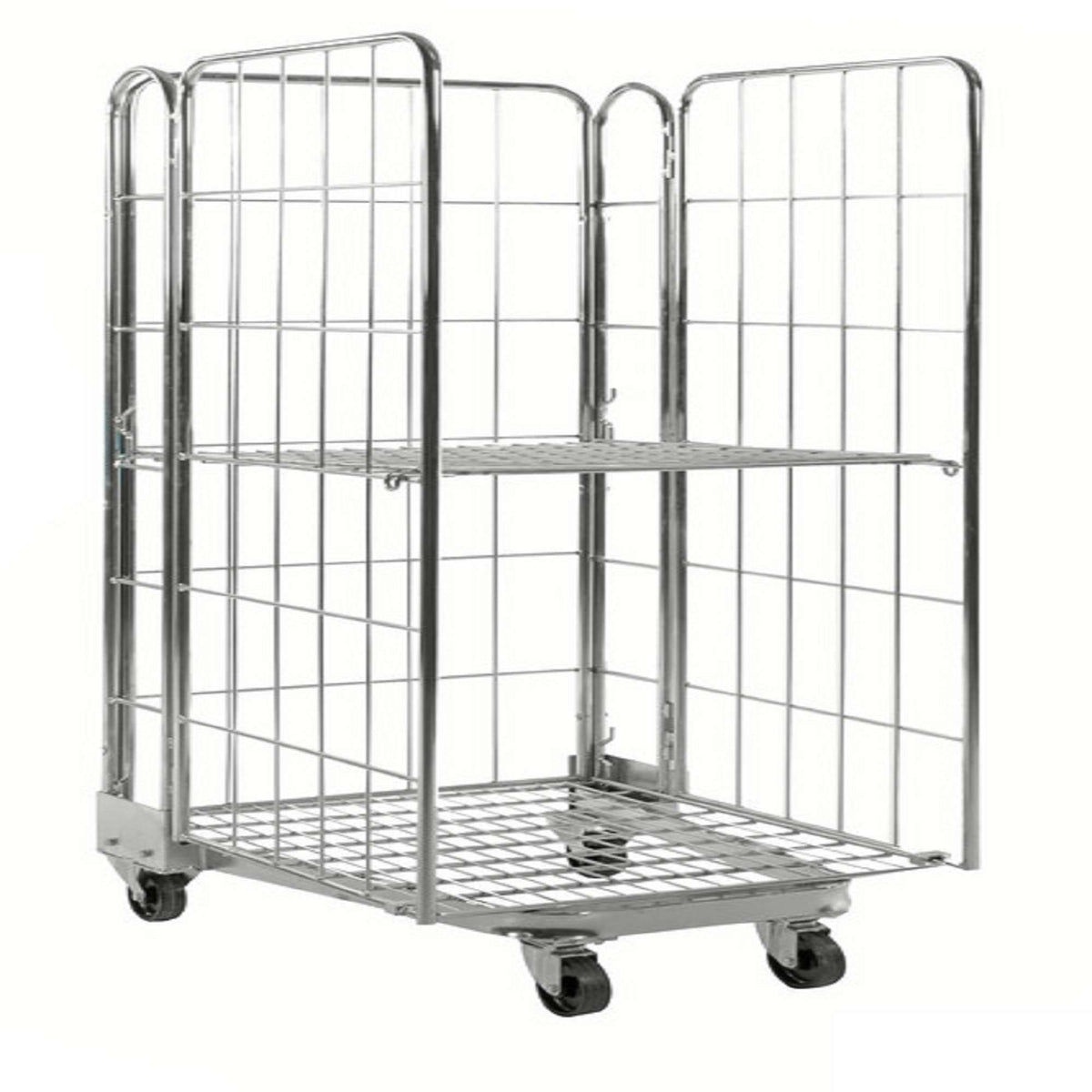 Stapelbarer Rollcontainer mit 3 Wänden LxBxH (mm) 850 x 720 x 1740