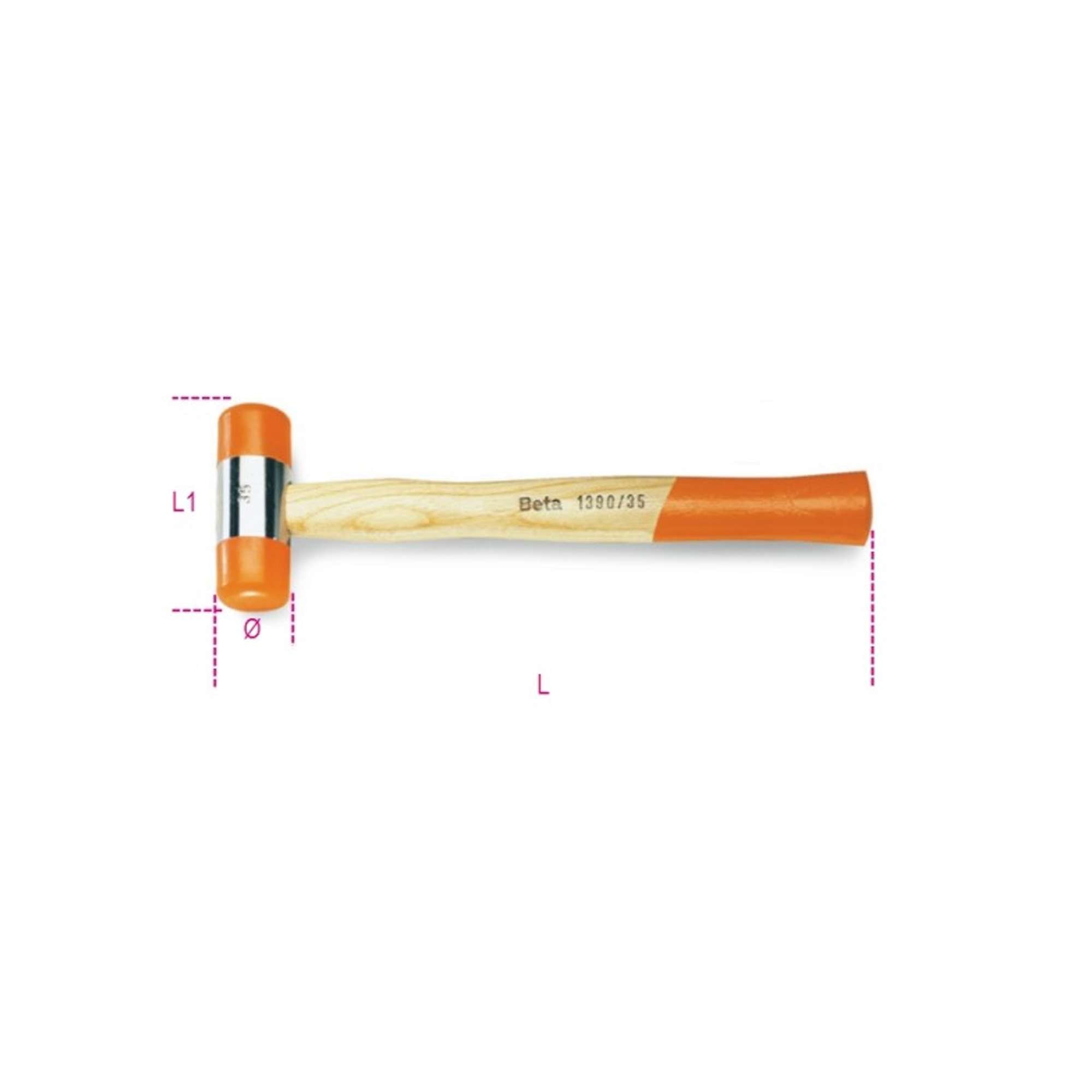 Soft face hammers, wooden shafts - Beta 1390