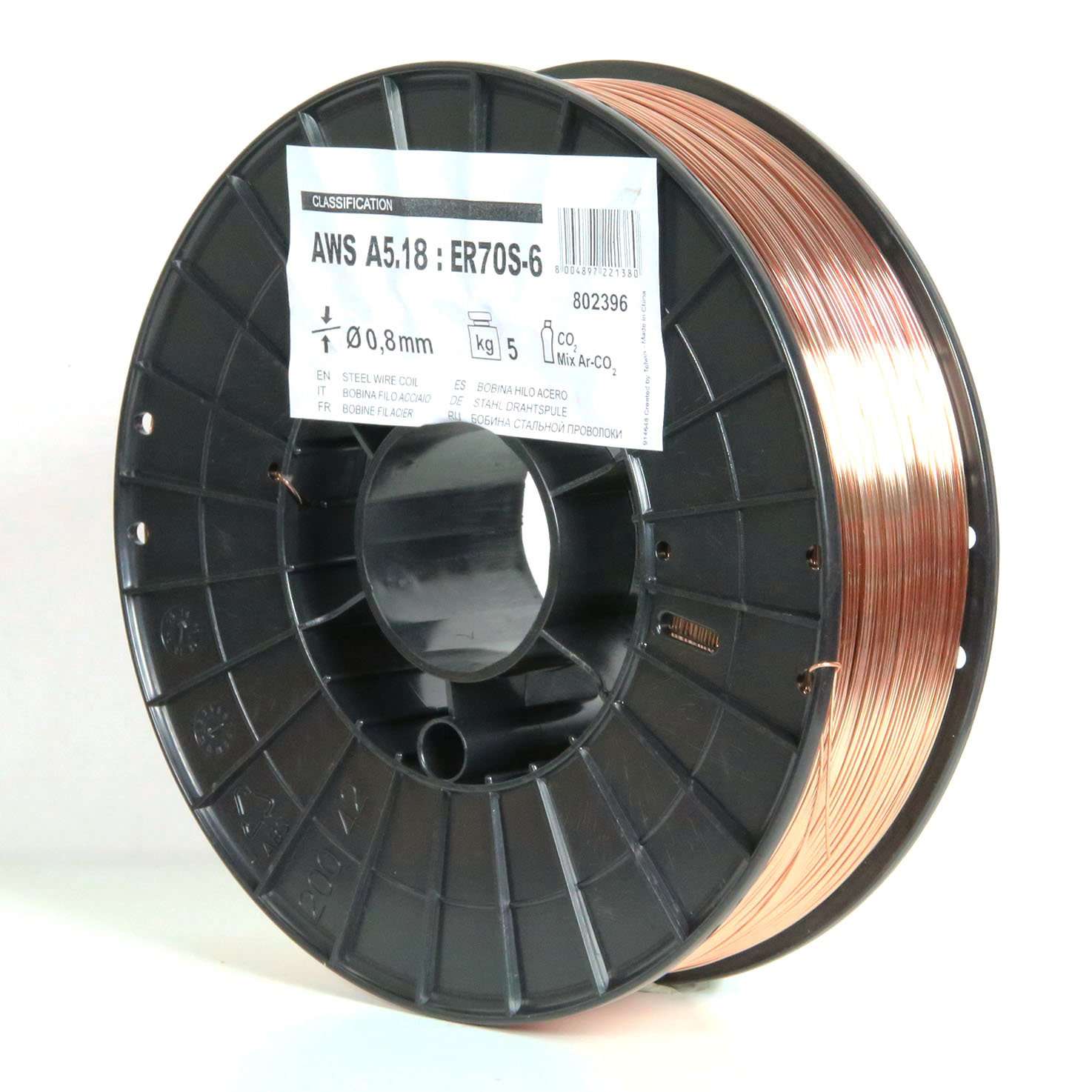 Steel wire coil 0,8 mm 5 kg - Telwin - 802396