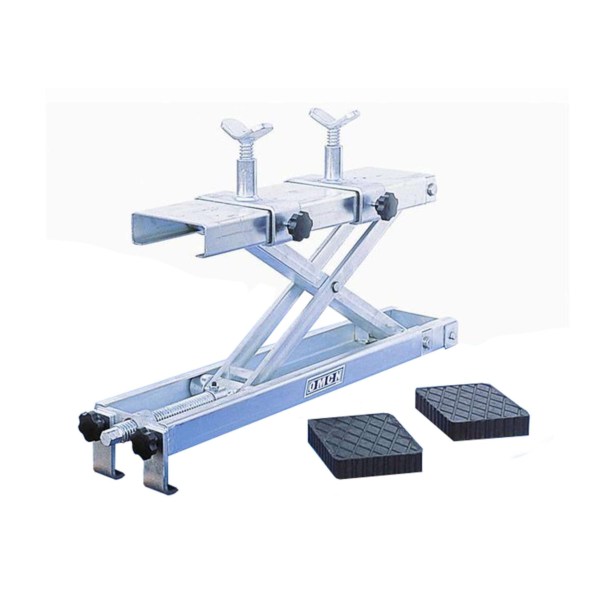 Height-adjustable ratchet motorbike support crossbar bearing 250 kg OMCN 560