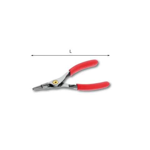 Pliers with straight nose for external circlips, 39mm capacity L.140mm - Usag