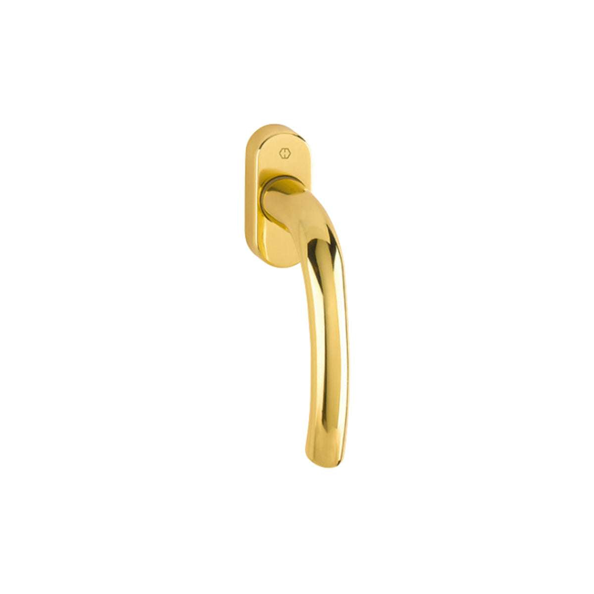 Tokyo Hammer Handle DK F77-R Polished Brass - Hoppe 3545815