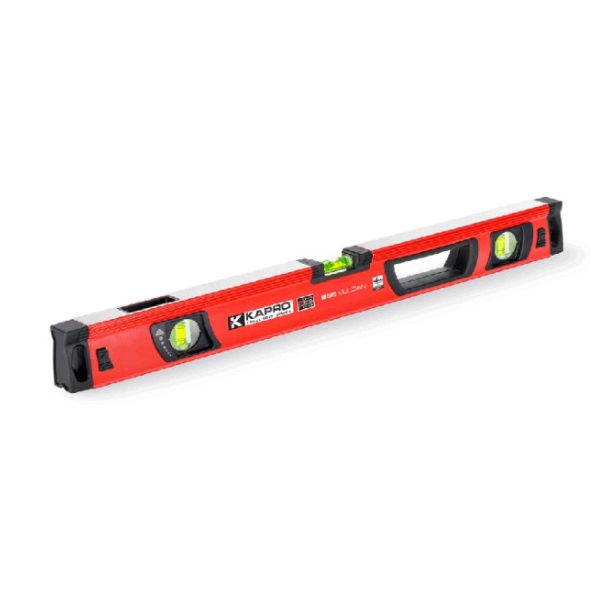 Spirit level with reinforced profile and rubberized non-slip stopper KAPRO 995 VULCAN
