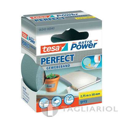 Adhesive tape 38mmX2,75m grey cloth EXTRA POWER PERFECT TESA 56343