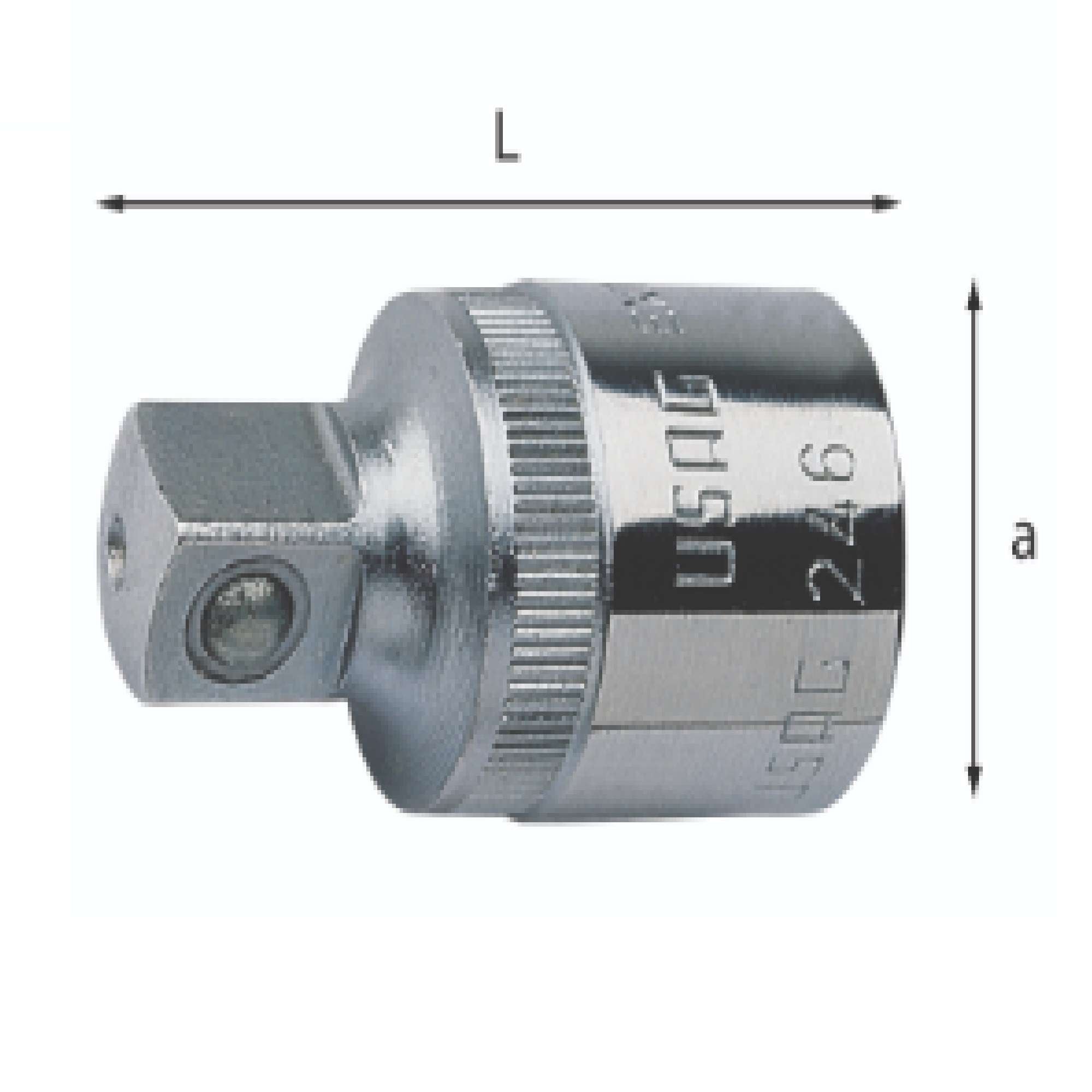 Adapter 3/8" female square coupling, 1/4" male square coupling Usag 246 3/8