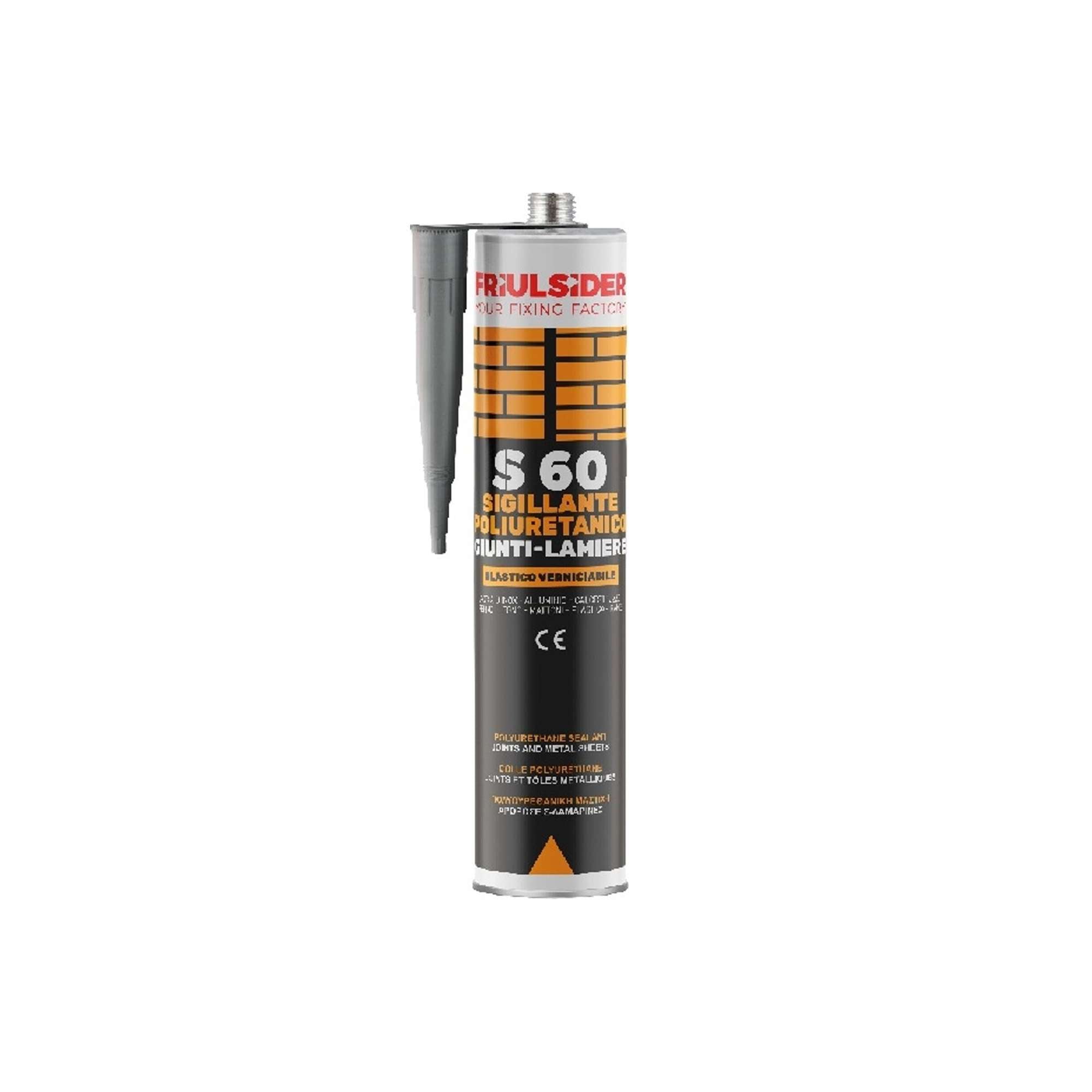Elastic silicone sealant polyurethane grey 310ml - 12 pack - S6015 Friulsider