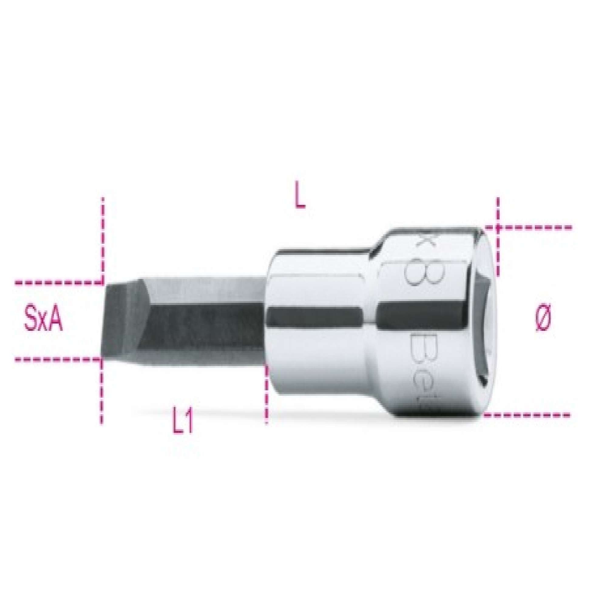 Screwdriver sockets 3/8 lp 1x5.5 910lp 1x5.5 9100452 - Beta