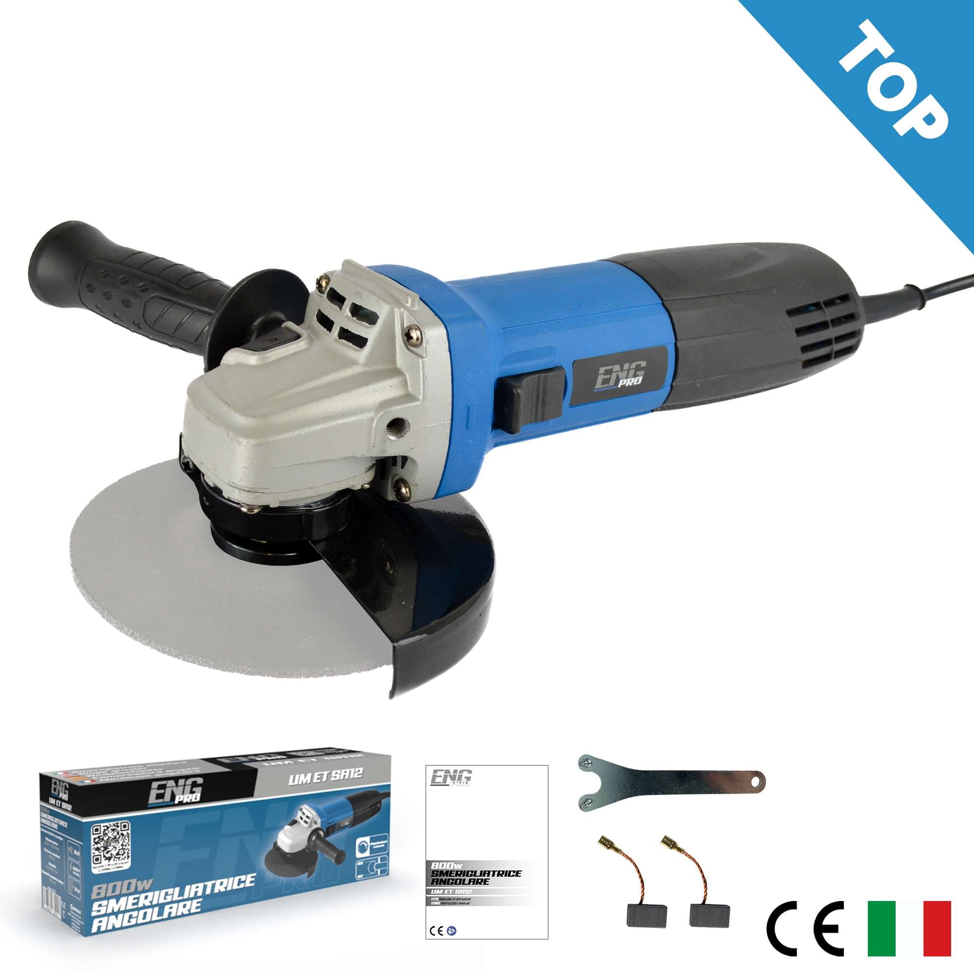 Electric angle grinder 125mm 800W - ENG PRO - UM ET SA12