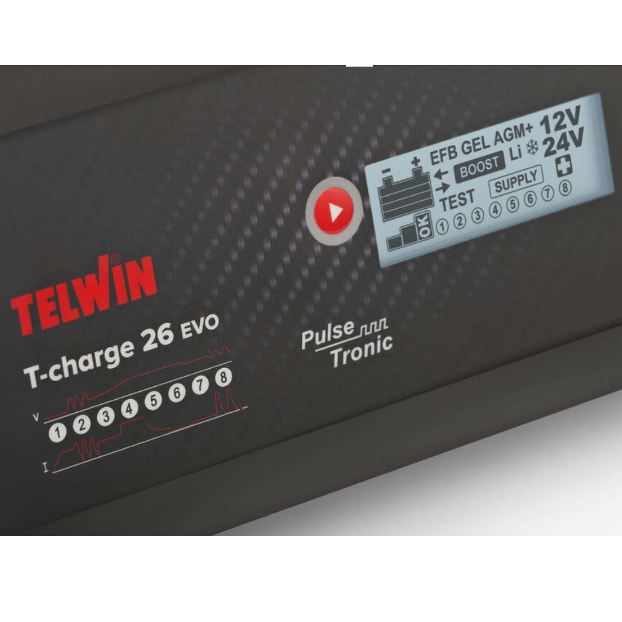 T-Charge 26Evo 12/24V Charger - Telwin TCHARGE26EVO