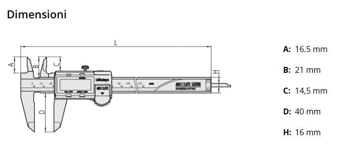ABS AOS Digital Caliper 0-150 mm 500-181-30 - Mitutoyo