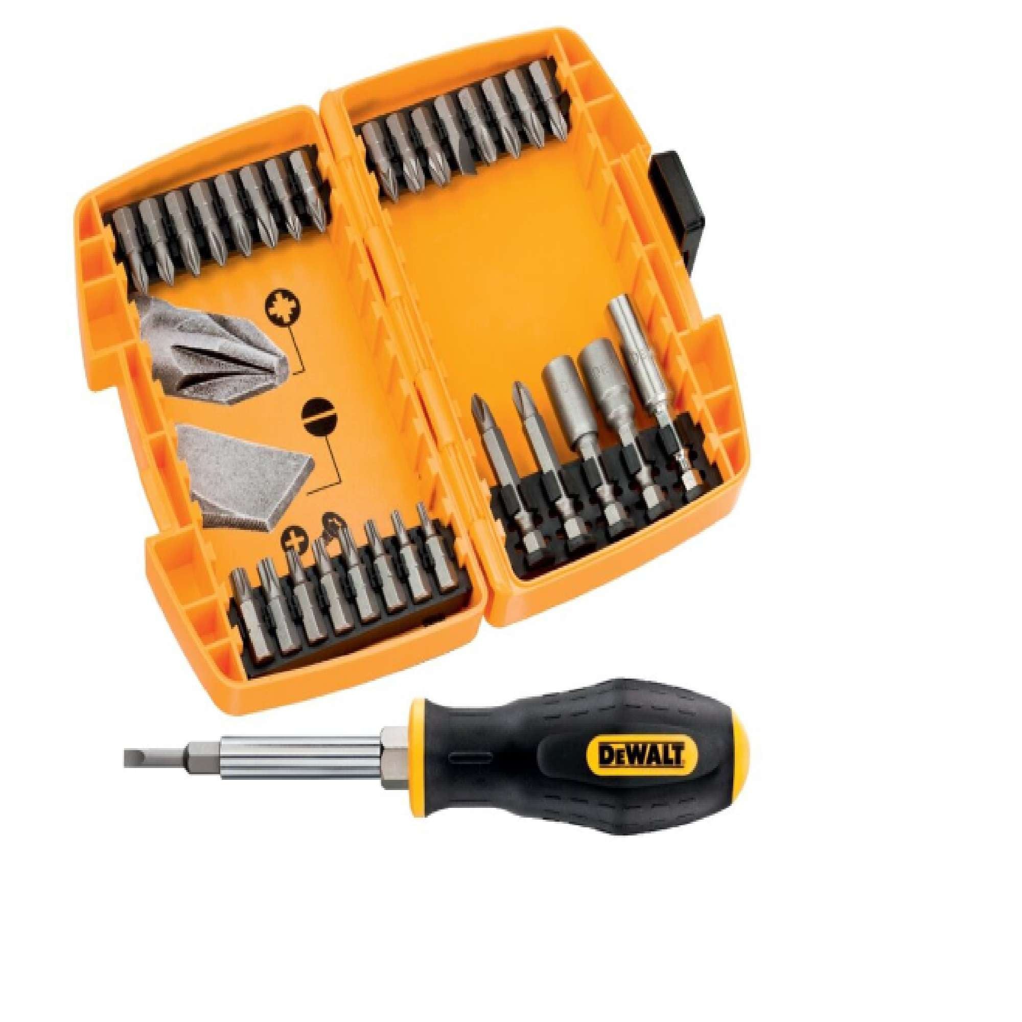 30 Bit Set with 6-in-1 Screwdriver - Dewalt DT71506-QZ