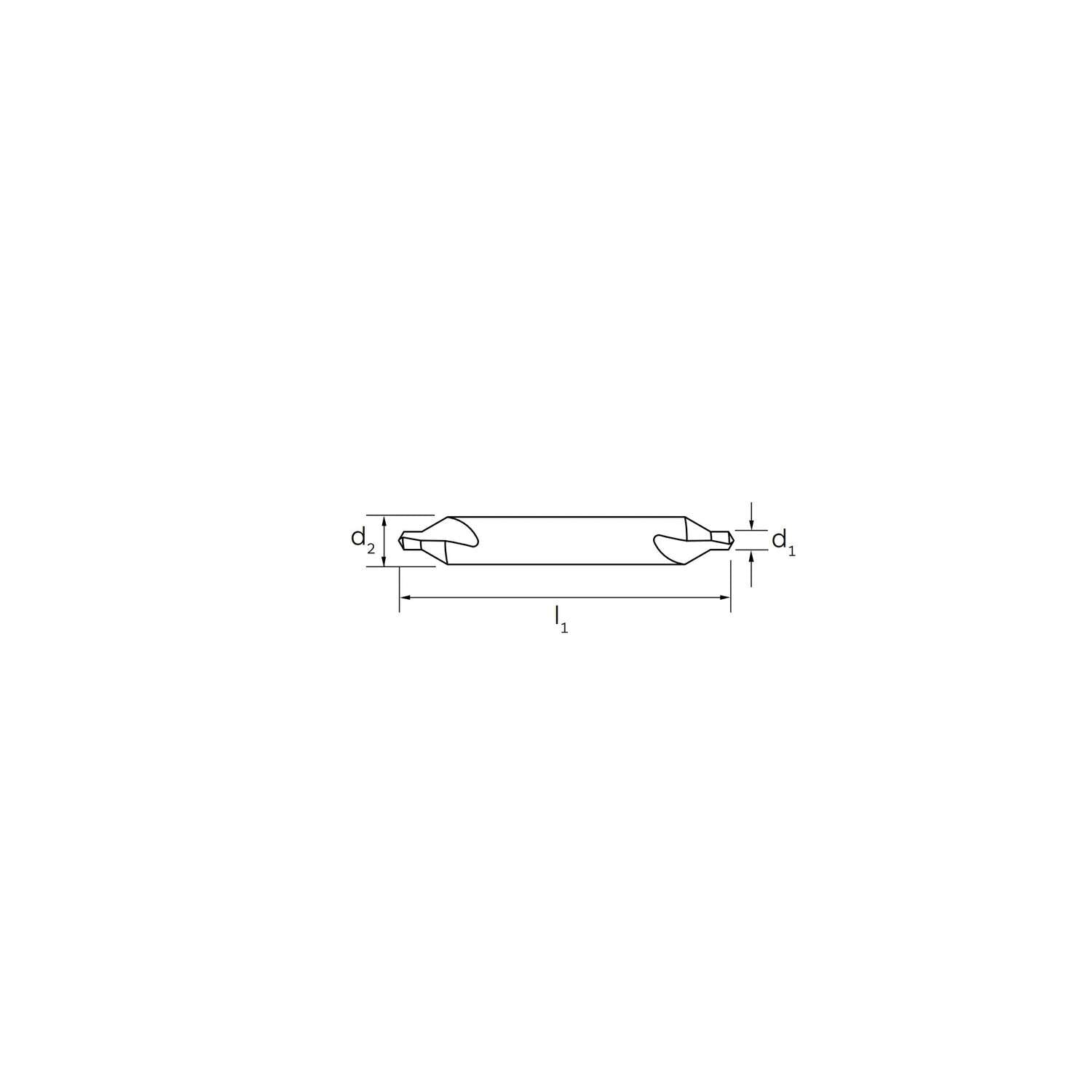 Centering point with chamfer and countersink angle 60/120 DIN 333 - ILIX