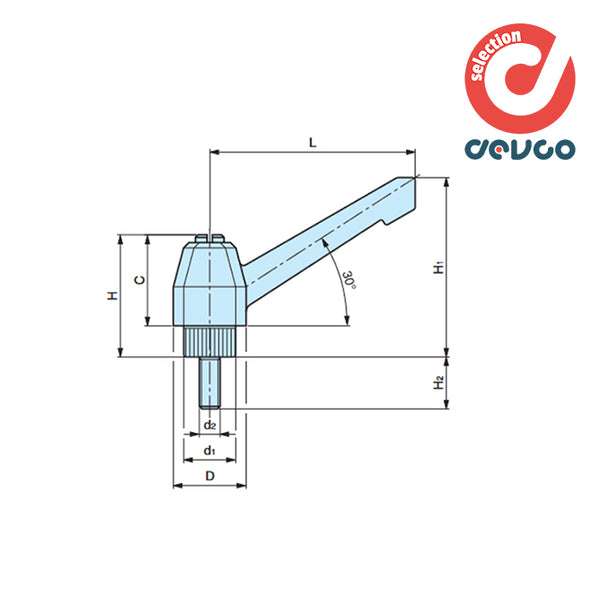 Snap handle MAP/55 m8x15 7307018 - Gamm