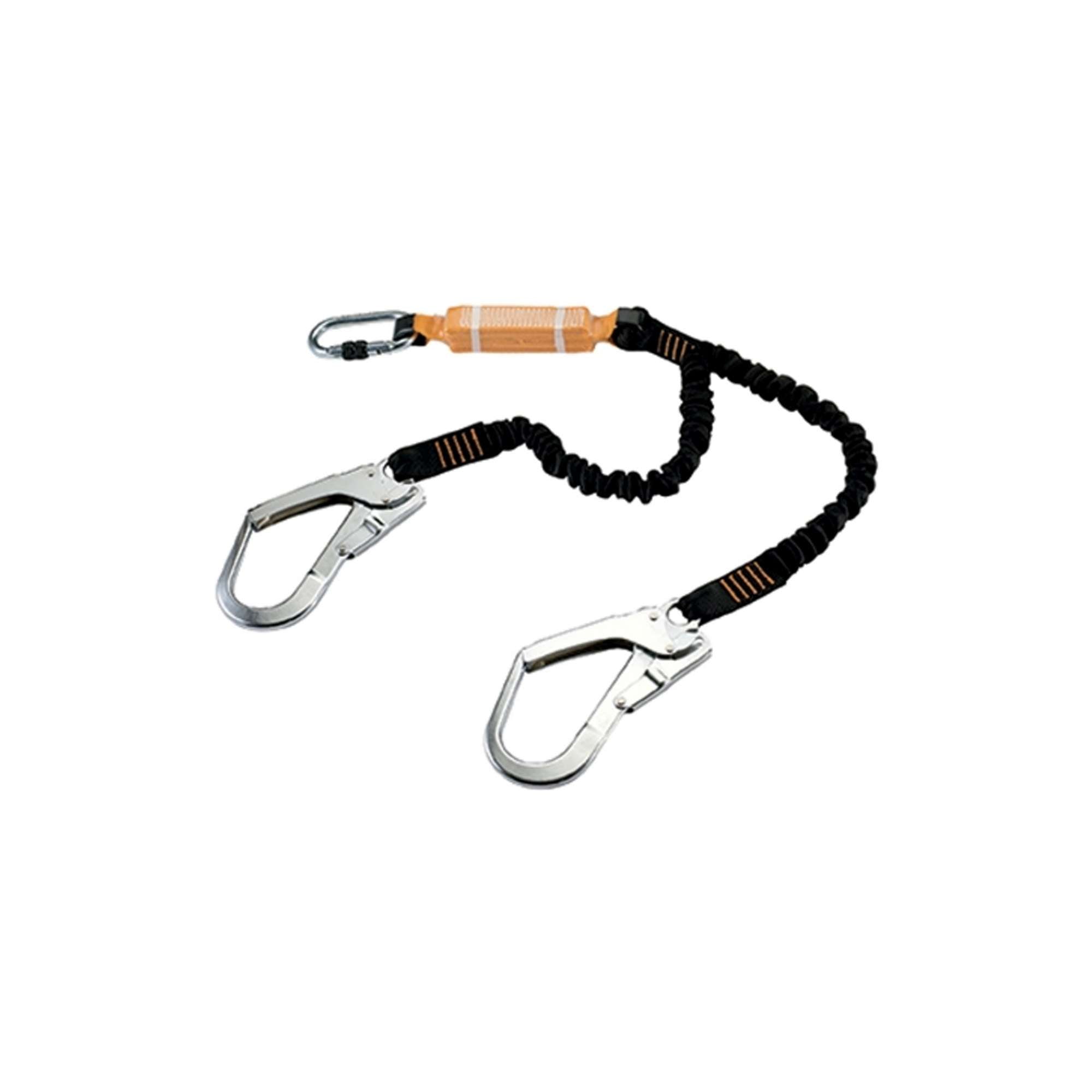 Fall arrest lanyard with double elastic with absorber 2 m - Kapriol