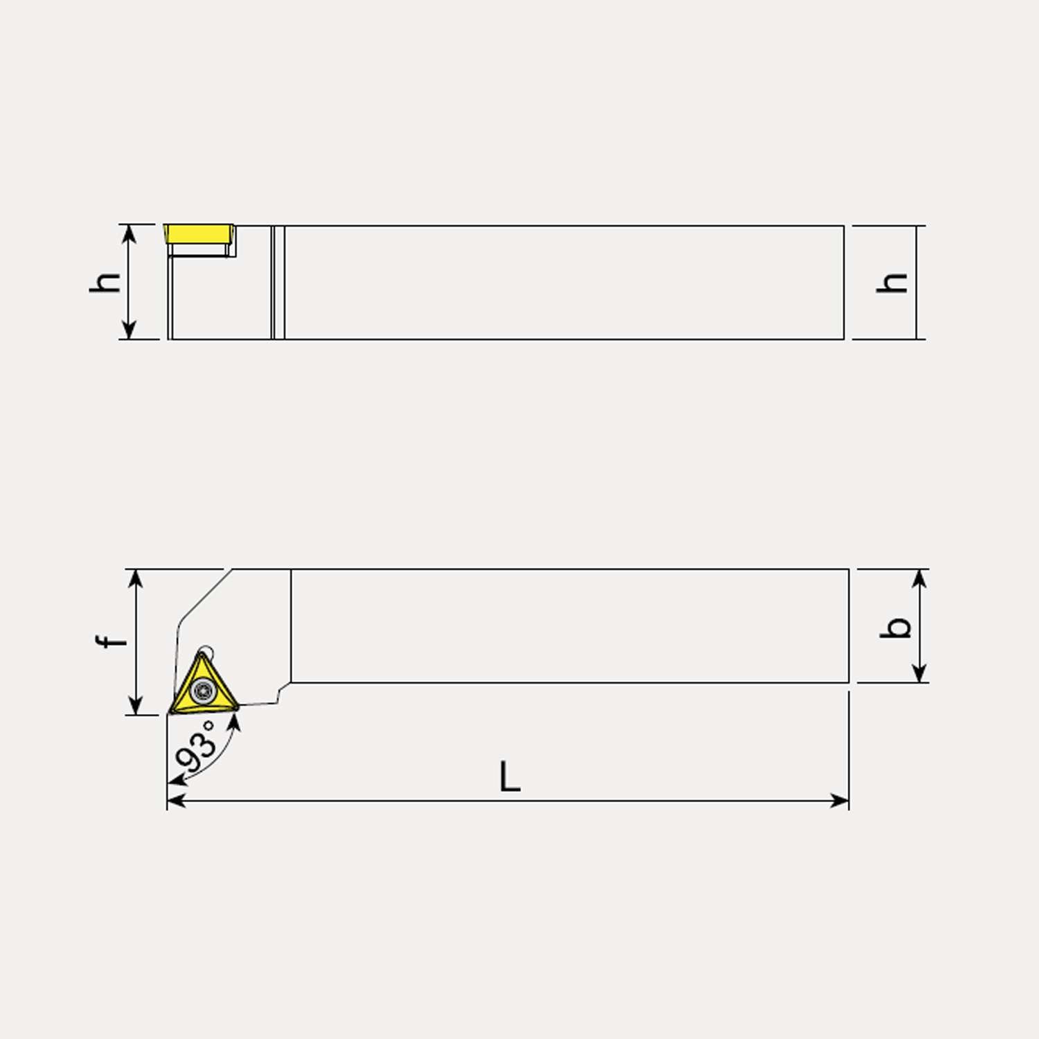 PORTAUTENSILI PER LAVORAZIONI ESTERNE  TOOLHOLDERS FOR EXTERNAL OPERATION SISTEMA DI BLOCCAGGIO A VITE - INSERTI POSITIVI Screw lock System - Positive Inserts STJC 93