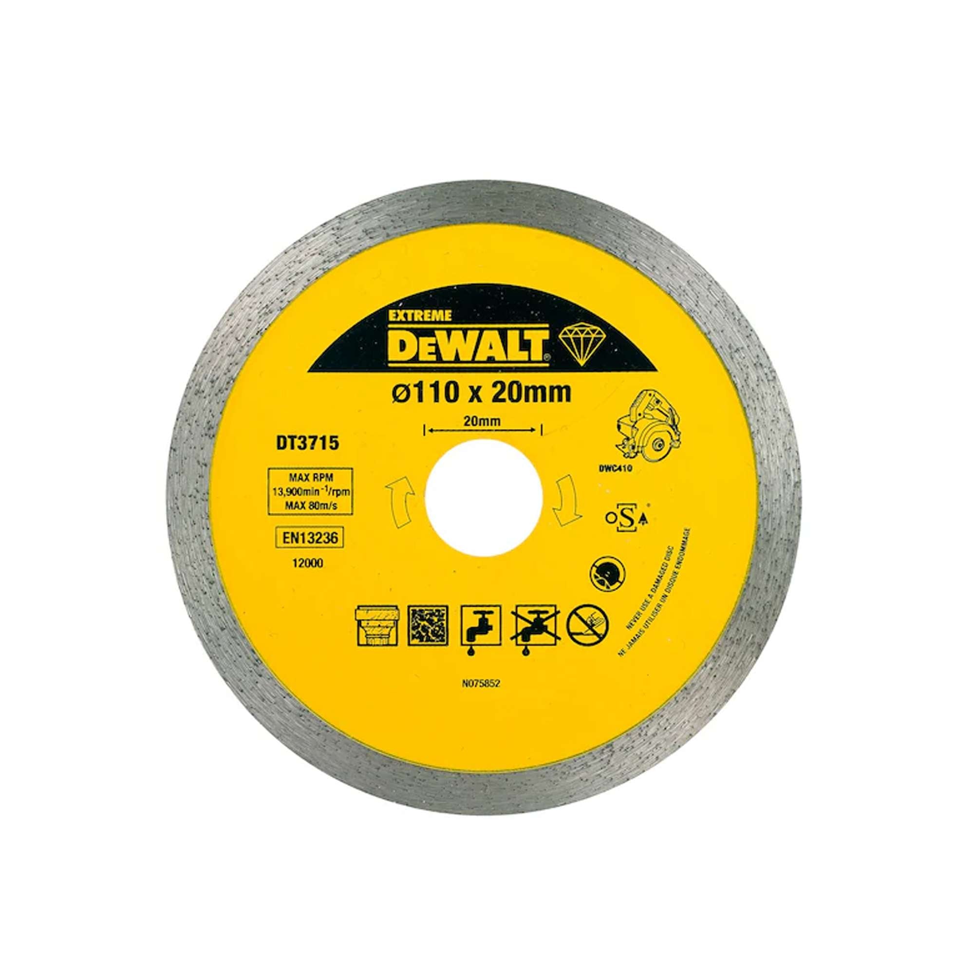 Diamond cutting disc DEWALT DT3701-QZ 115 X 33.2 X 7 MM