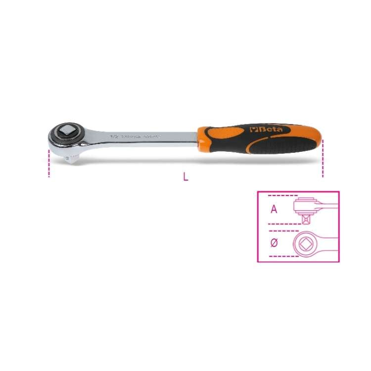 1/2 push-through drive ratchet, 72 teeth, L.275mm - 920/50 Beta