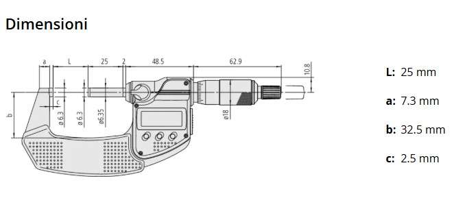 IP65 Digital Micrometer 25-50 mm 293-241-30 - Mitutoyo