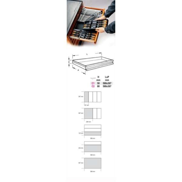 Thermoformed ABS file assortment 5 pcs. for cut files - T236 Beta