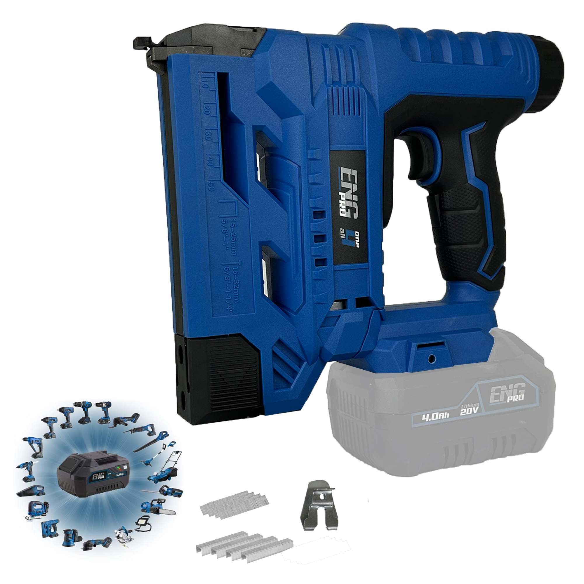 Cordless Staple and Nail Gun - Professional Line ONE4ALL 20V ENGPRO 1B20-GRAF