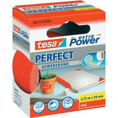 Adhesive tape 38mmX2.75m red cloth EXTRA POWER PERFECT TESA 56343