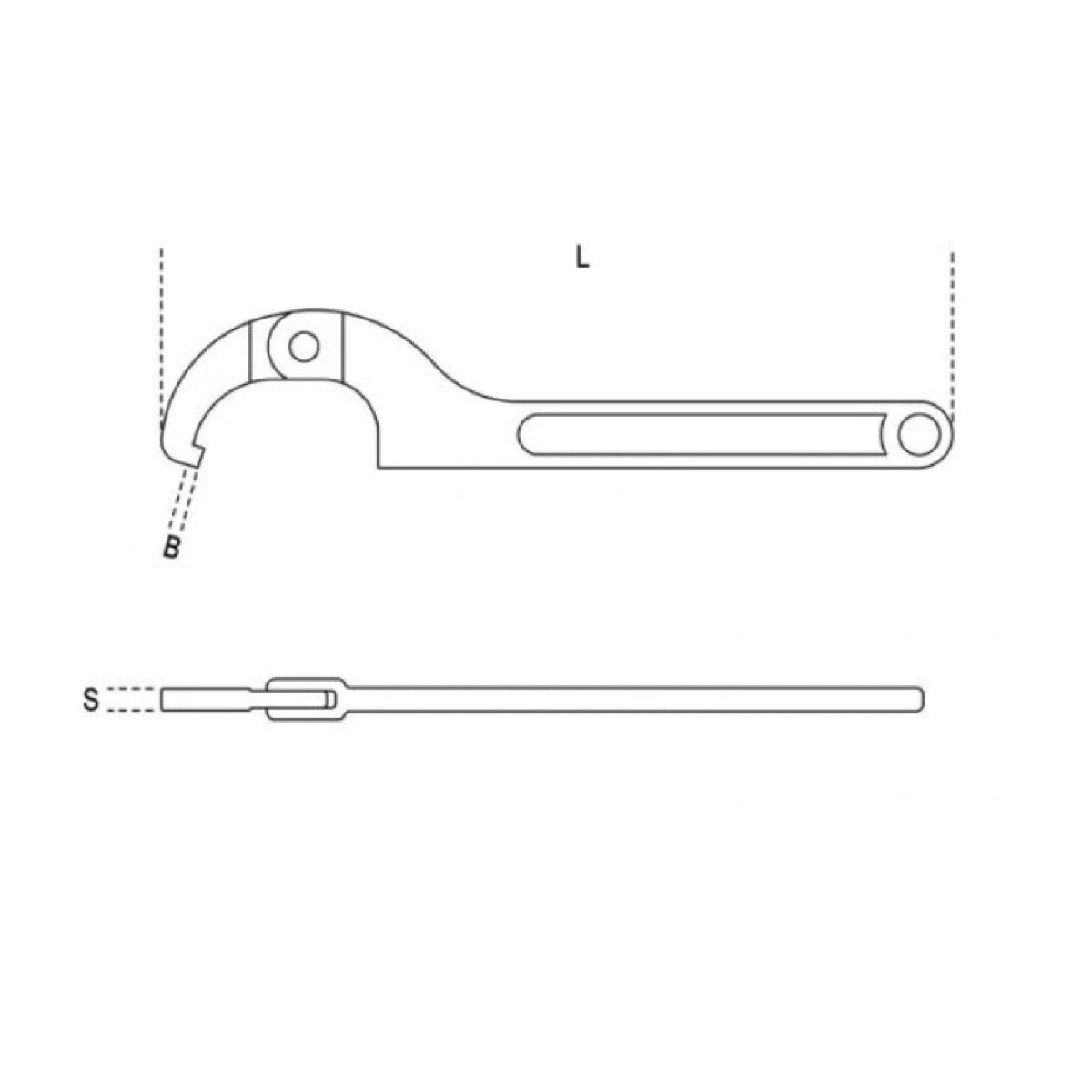 Articulated Spanners With Square Nose For Chrome Rings - Beta 99SQ