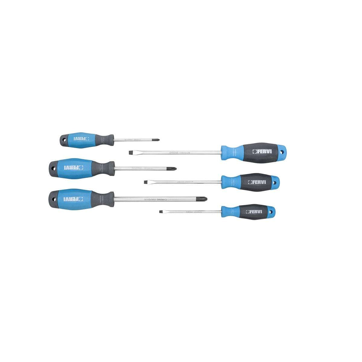 Series 6 screwdrivers with black phosphated magnetic tip - Fervi C880/006