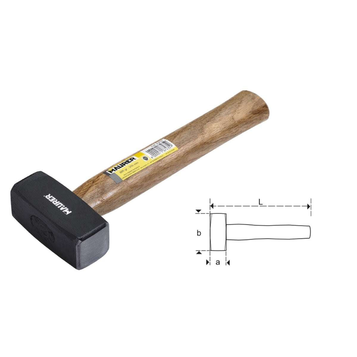 Masonry mallets wooden handle 1000g - Maurer