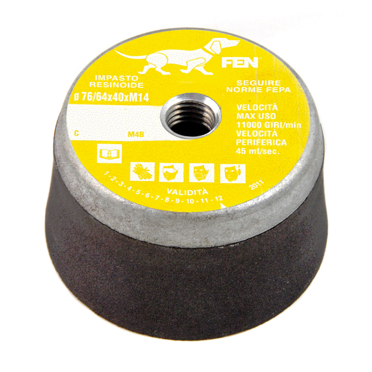 Schleifmittelverstärkte Becherfräsmaschinen Rosver MTCR 76/64x40 F14MA T.194 - Conf.36pz