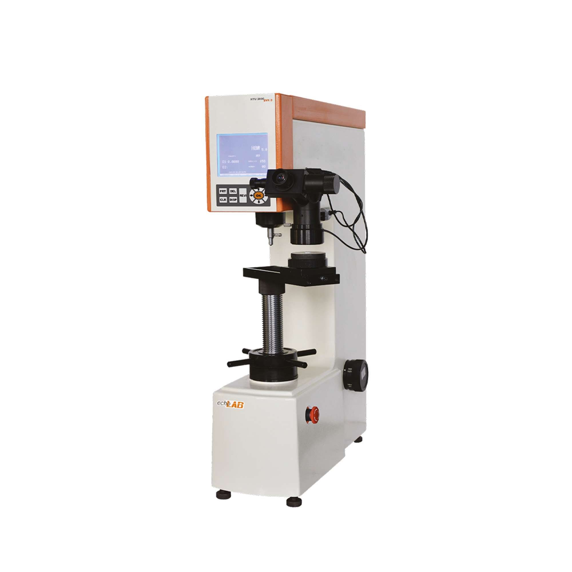Digital Brinell, Rockwell & Vickers Hardness Tester with 7 level of test forces and RS232 interface for computer connection - HTU 200BVR D - echoLAB