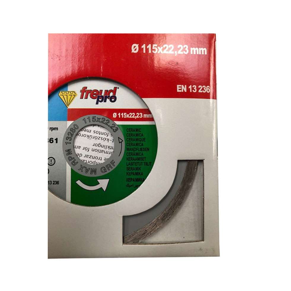 Diamond disc 115mm continuous crown for ceramic - Freud - F63361