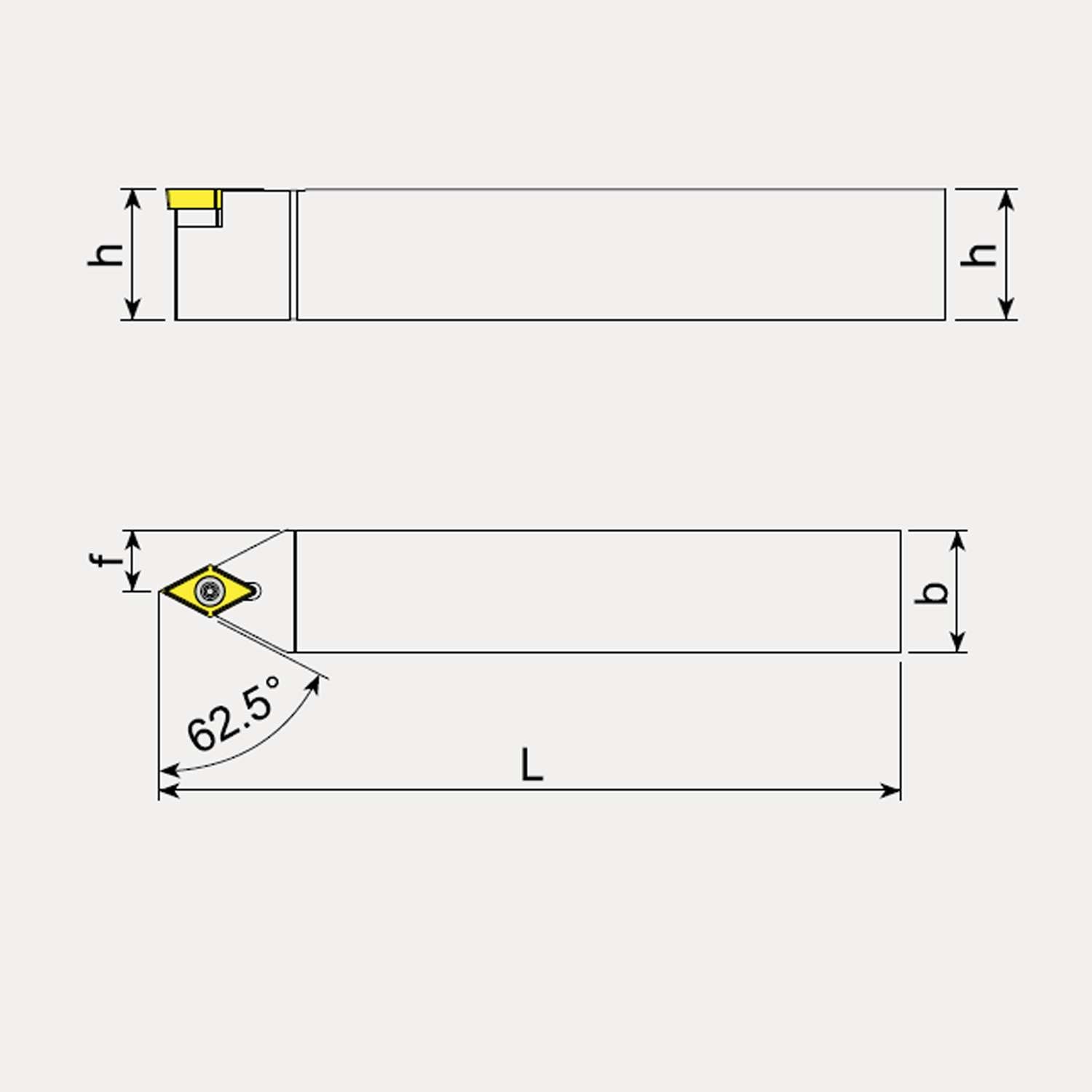 Lathe Toolholder, External, Positive Inserts - Talicarb SDNCN