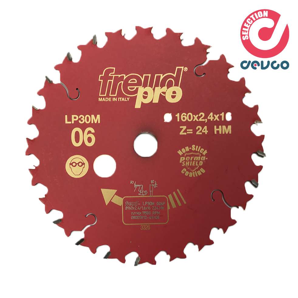 Circular blade for wood 160X2,4MM 24Z portable cutting machines - Freud