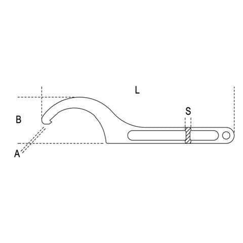 Hook wrenches with square noses, for ring nuts UNI/ISO 2982, 2983 - 99 Beta