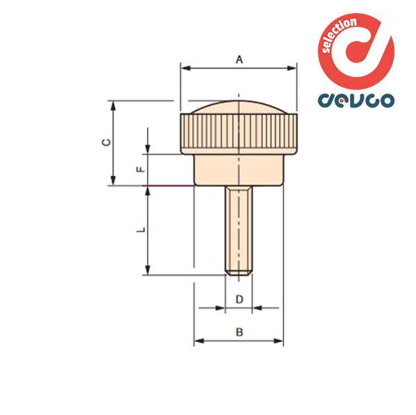 Knurled handwheel VPZ/22 m5x10 pcs.2 6127005 - Gamm