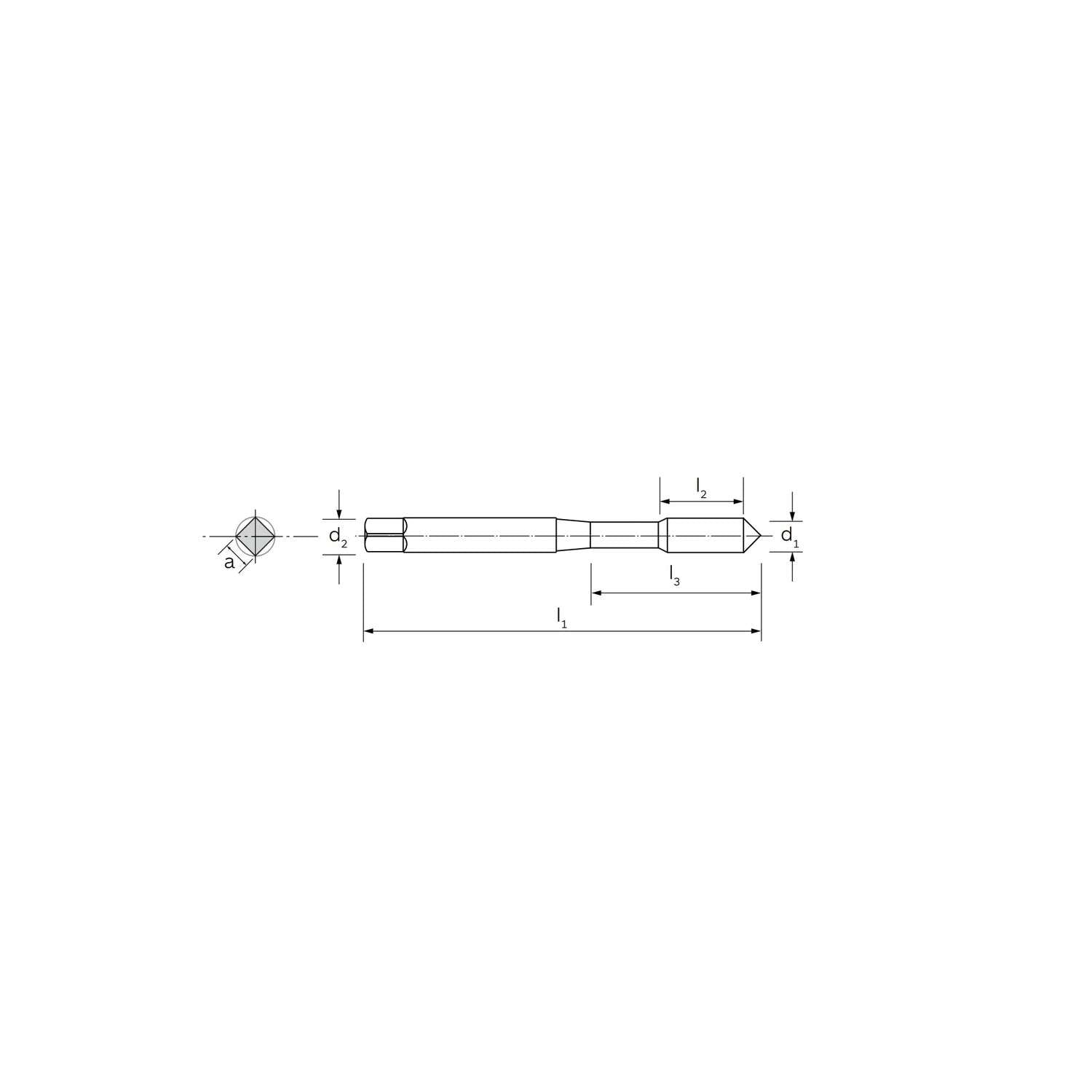 Tapered VR machine tap specific for stainless steel DIN 371 - ILIX