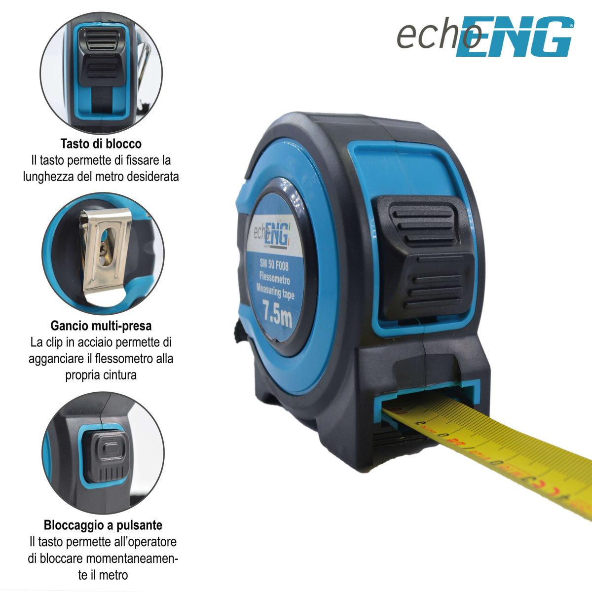 Bindella rotella metrica metro a nastro 30 m - SM 50 BD30 - echoENG